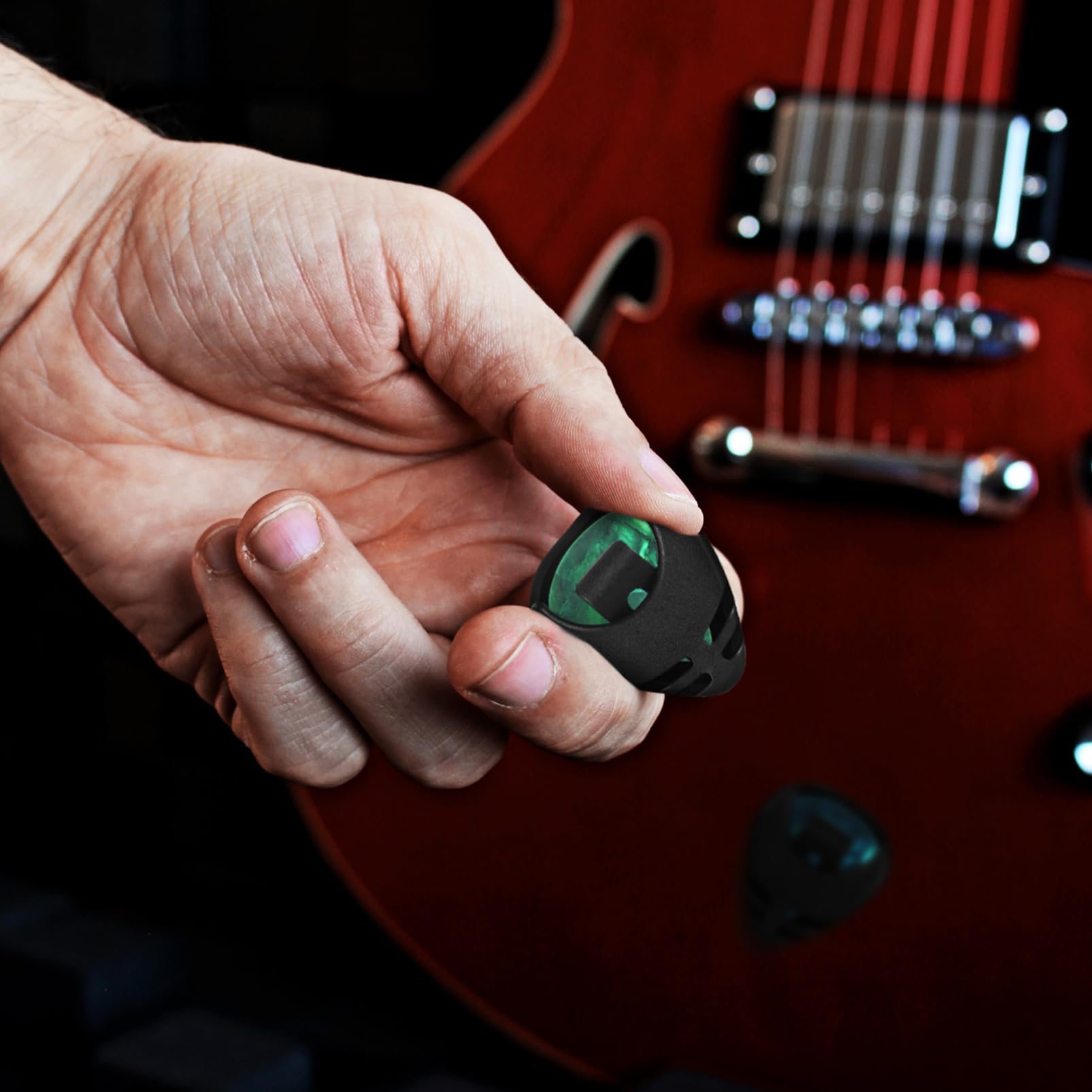 Support Adhésif Pour Médiators Guitare - , Auto-collant, Pour Guitare/basse/ Ukulélé Forme Triangle