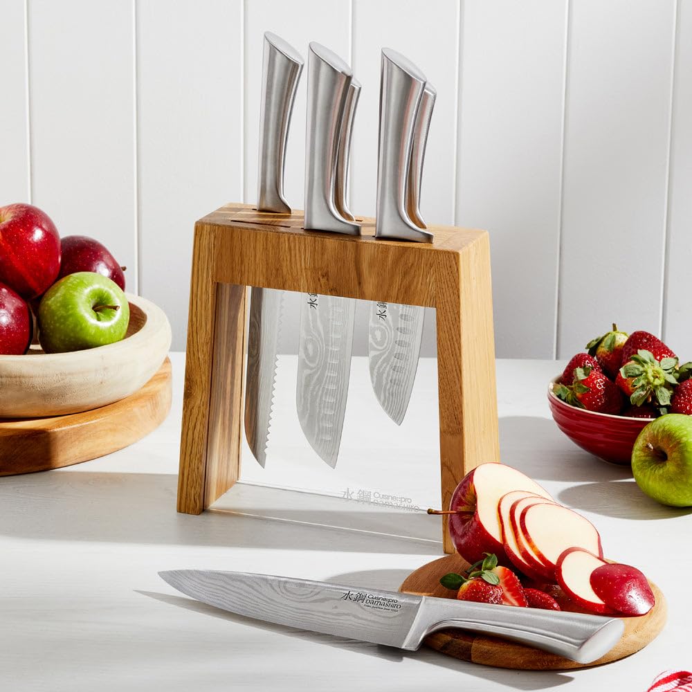 Amazon.com: Cuisine:pro Damashiro Knife Block (Mizu, 7 Piece Set