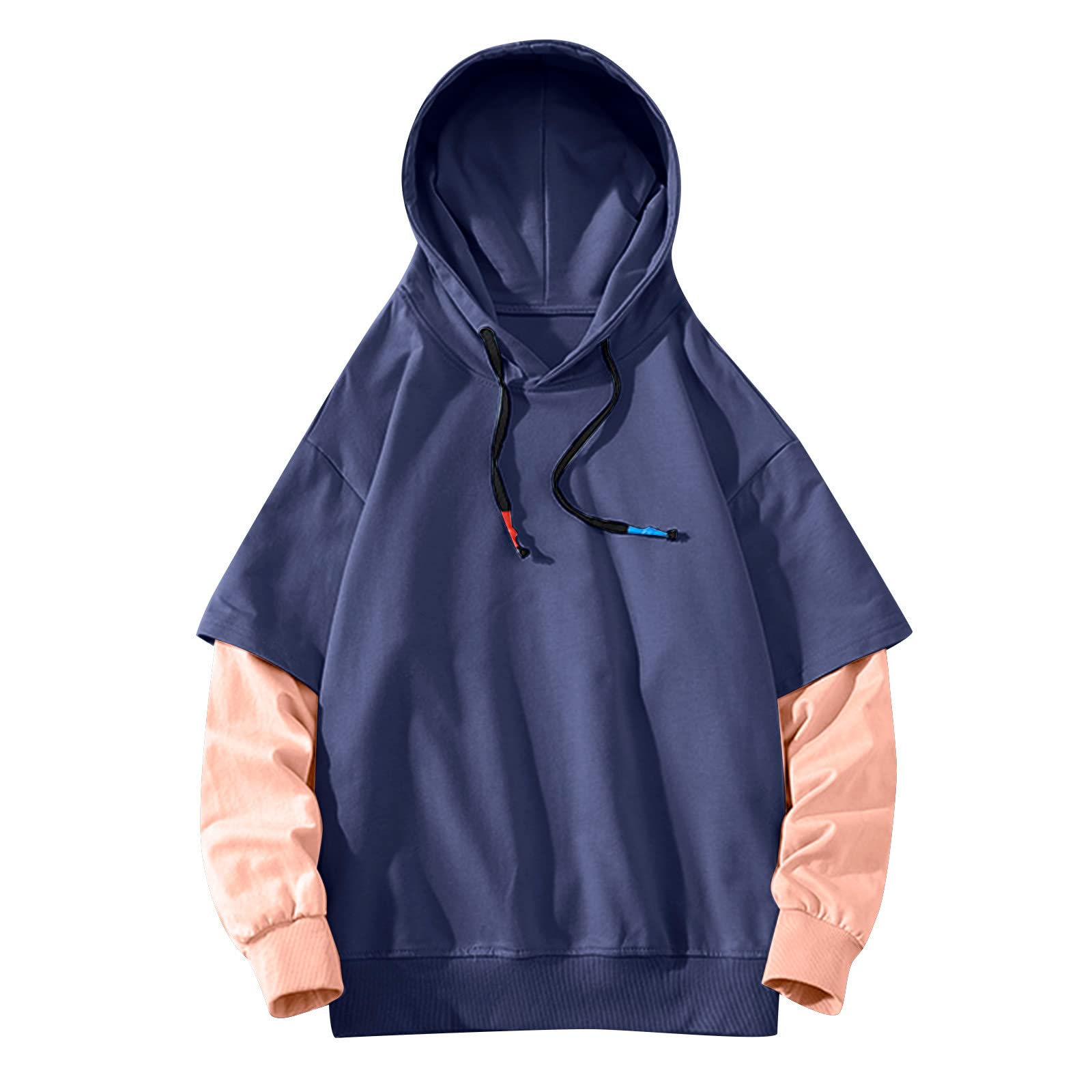 Hoodie Uomo Texture Morbida Felpa Casual Maglia Cotone Pullover Urbano Quotidiano Primavera Autunno