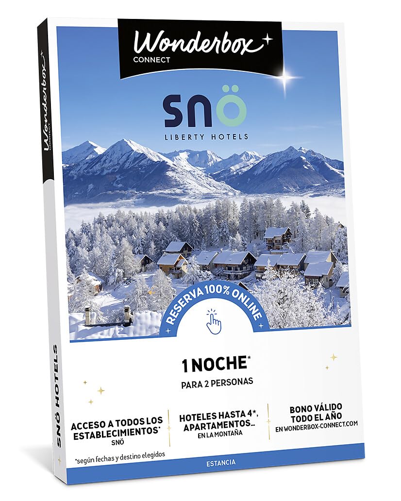 WONDERBOX – Cofre Regalo Hoteles Snö Invierno - 1 Noche para 2 Personas - Escapada para Parejas - Regalar experiencias - Hoteles en los Pirineos para Disfrutar de la Nieve