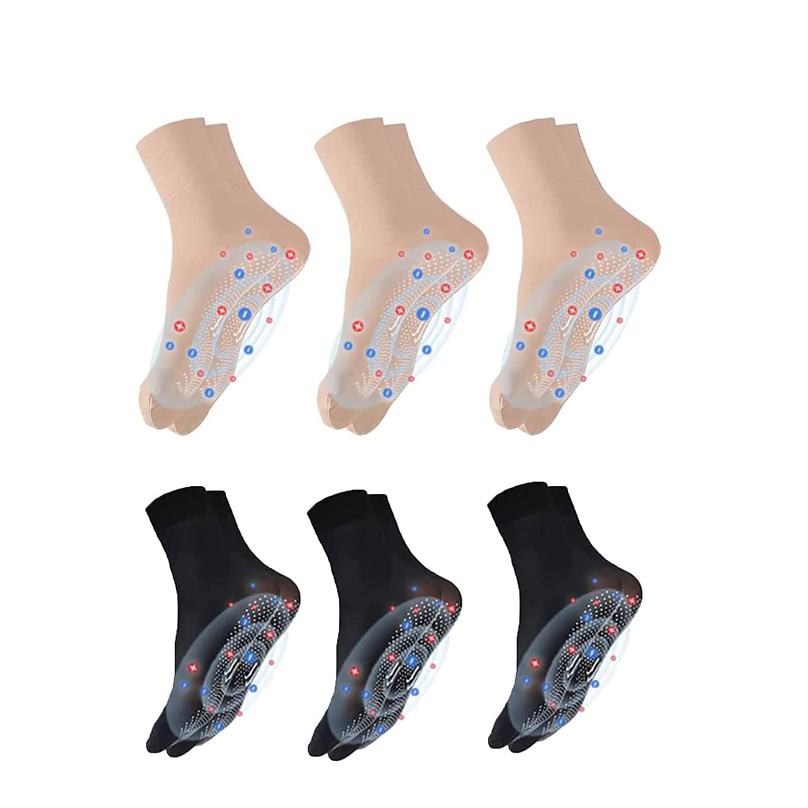 LUKKTourmaline Ionic Body Shaping Stretch Socks, Tourmaline Lymphatic Slimming Socks, Rapid Detox & Tourmaline Ionic Body Shaping Stretch Socks, Foot Massage Sock for Women