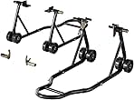 SPECSTAR Universal Motorcycle Stands, 882 Lbs Capacity Front Rear Wheels Lift Combo with U+L Adjustable Swingarm Spool, Heavy Duty Paddock Stands for BMW, Suzuki, Yamaha, Honda, Kawasaki, Black