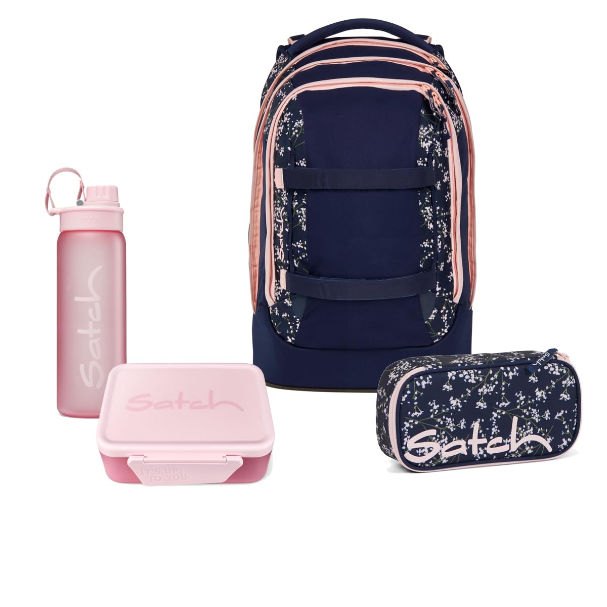 Satch Pack Schulrucksack Set 4tlg. inkl. Lunchset (Bloomy Breeze)