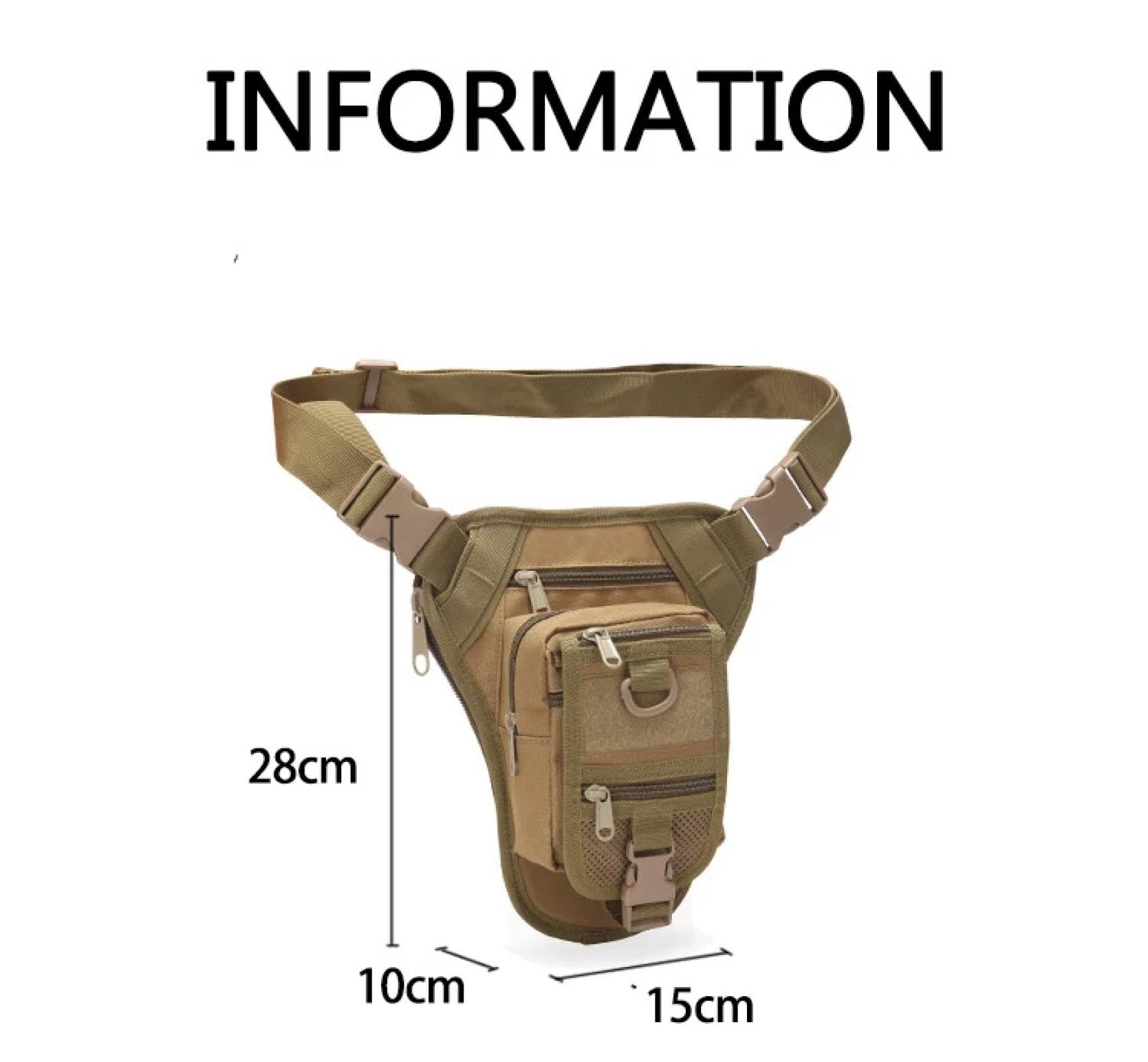 Marsupio Borse da Uomo per Viaggi Brevi Escursionismo Sport all'Aria Aperta Caccia Arrampicata Maschio Bum Hip Belt Bag