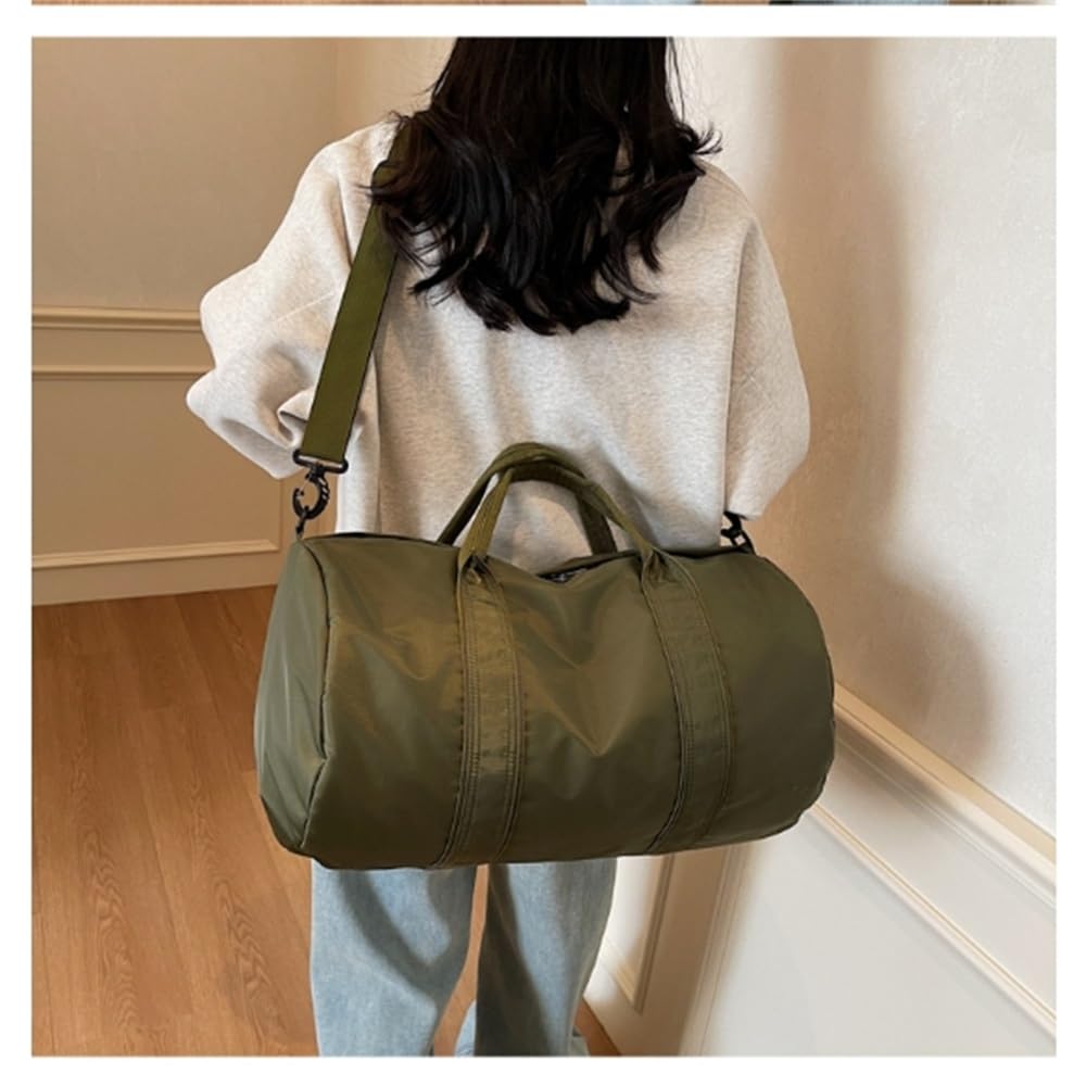 Reisetasche Sporttasche Freizeit-Umhängetasche, einfache Reisetasche, Gepäcktasche for Kurztrips für Männer Frauen(Grün)