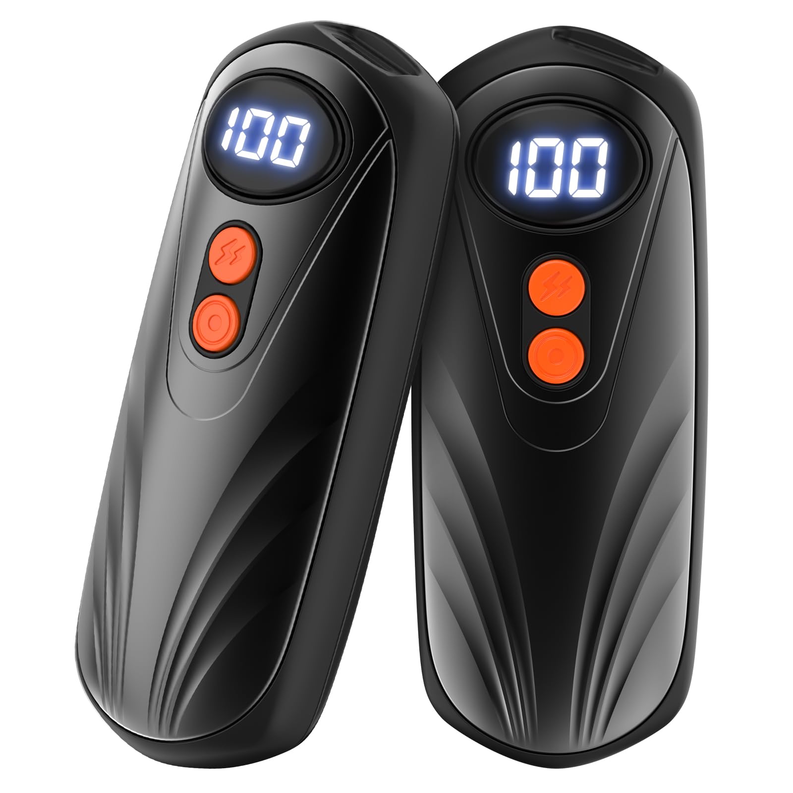Scaldamani Elettrico 2 Pezzi, Scalda Mani Ricaricabile Portatile 6000mAh, 5 Livelli di Riscaldamento, Scaldamani Riutilizzabile per Campeggio, Escursionismo, Caccia, Regalo per Uomini e Donne