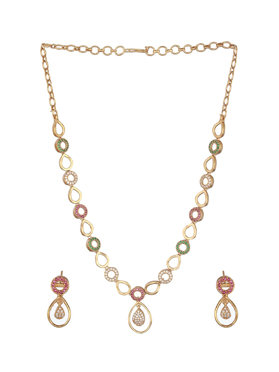 SARAF RS JEWELLERY- CZ Studded Minimal Jewellery Set (B0CFY1P8D2) Amazon Price History, Amazon Price Tracker