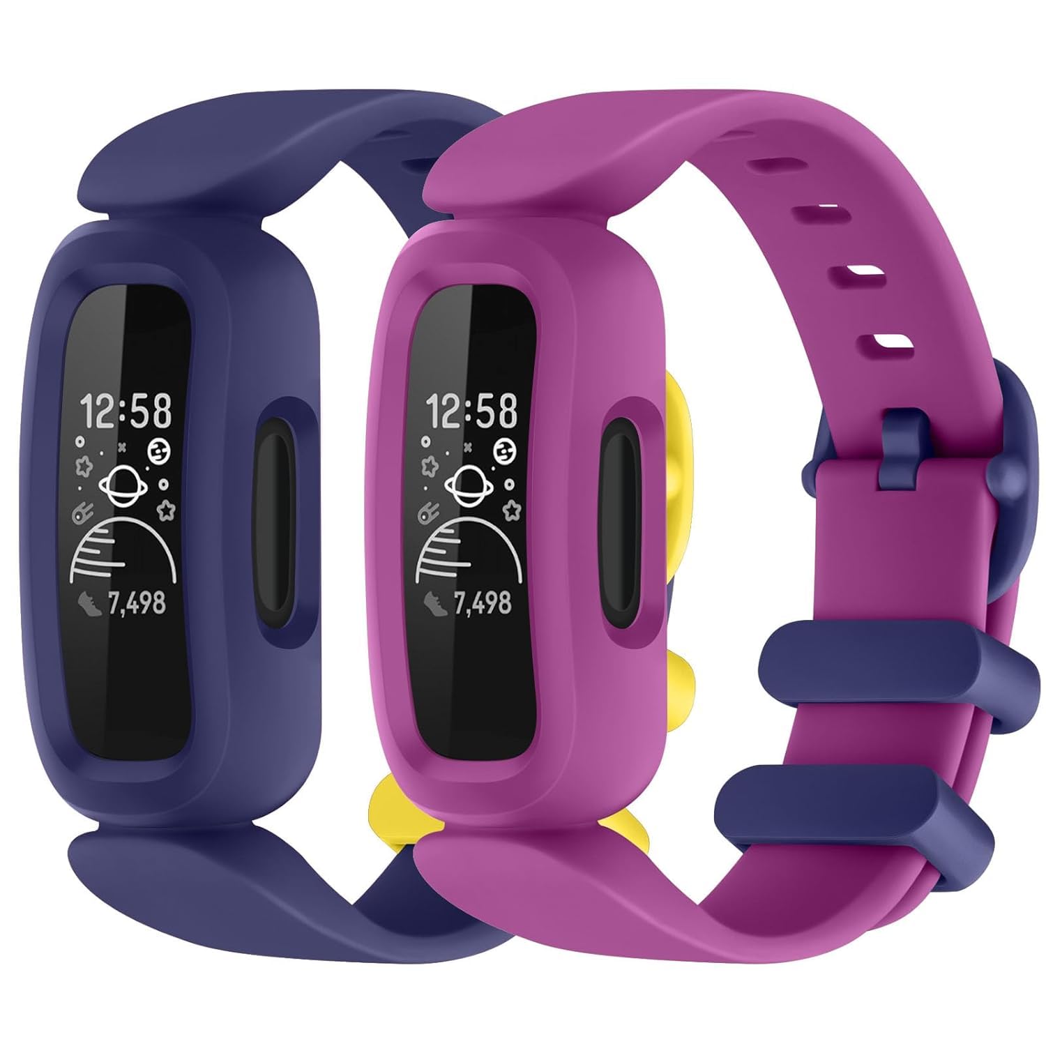 2 PACK Ace 3 Bands Compatible with Fitbit Ace 3 Band for Kids Girls Boys Colorful Skin-Friendly Ace 3/Fitbit Luxe/Ftbit Inspire 2 Watch Strap Wristband Bracelet for Boy Girl Children