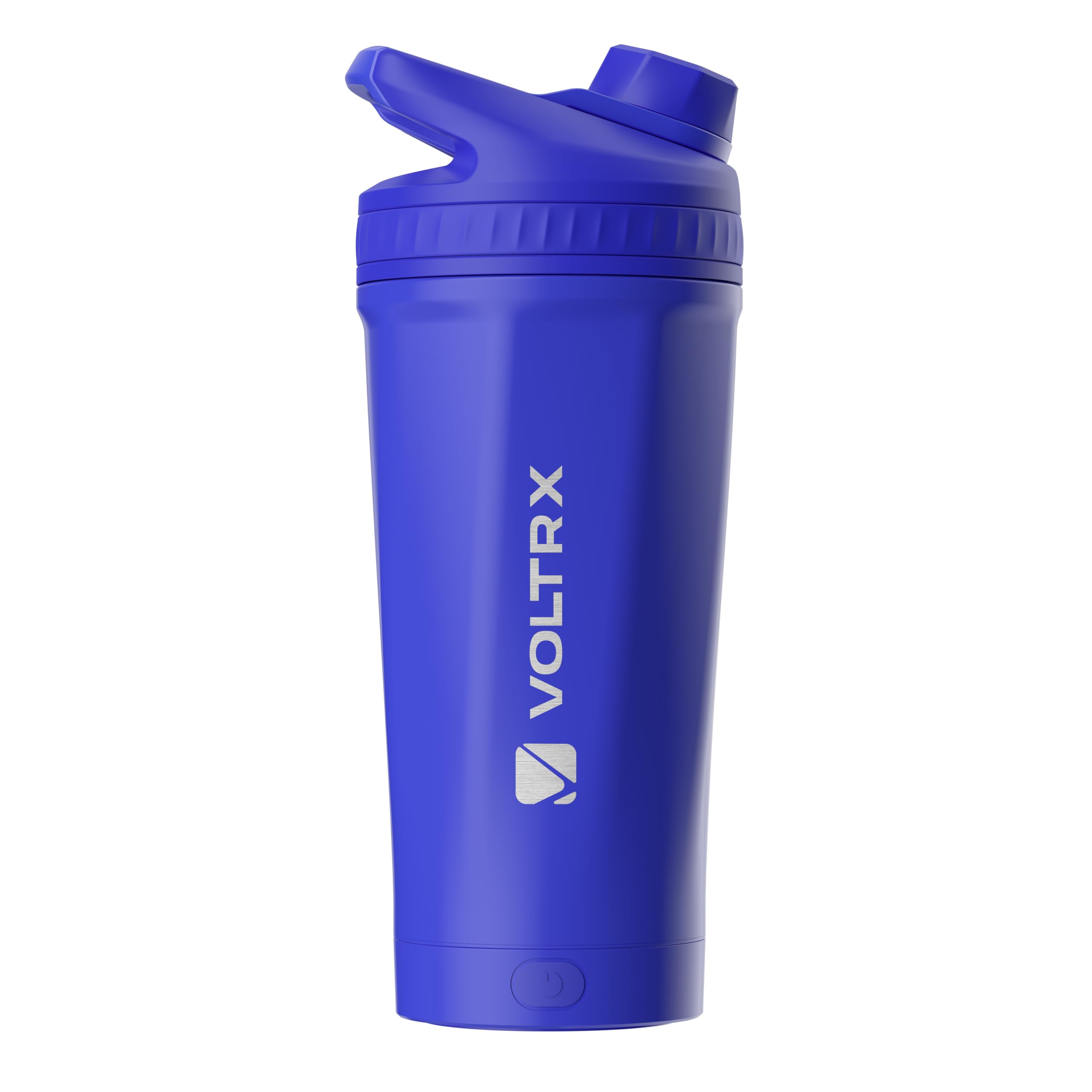 VOLTRX ChillMix Shaker Bottle Insulated Stainless Steel - USB C Rechargeable Electric Protein Shake Mixer, Shaker Cups for Protein Shakes and MealReplacement, Chrome Steel