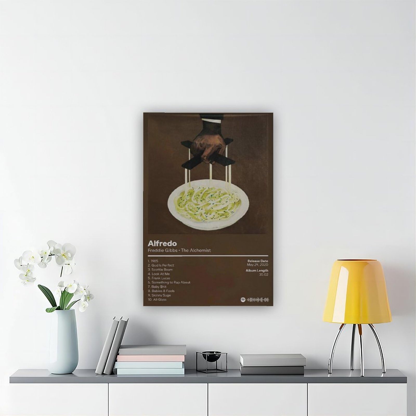 PJEYGF Poster su tela di Freddie Gibbs & The Alchemist - Alfredo - Album musicale Poste per la decorazione della casa regalo