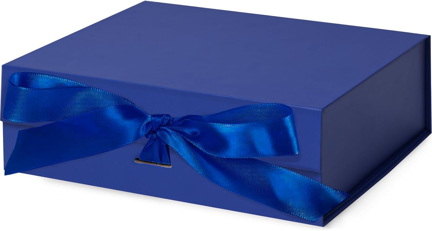 Amazon.com: Shindel Collapsible Gift Box with Lid - Blue Magnetic ...
