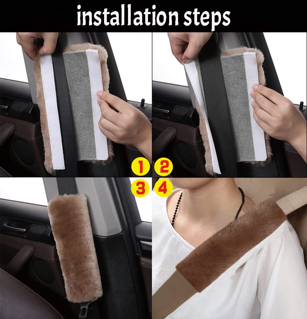 Copricintura Di Sicurezza Acouto In Peluche - 2 Pezzi, Morbidi E Confortevoli, Viola - Foto 10