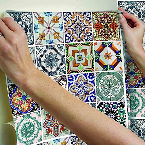Papel Parede Adesivo Azulejo Portugues Cozinha Lavável 3m