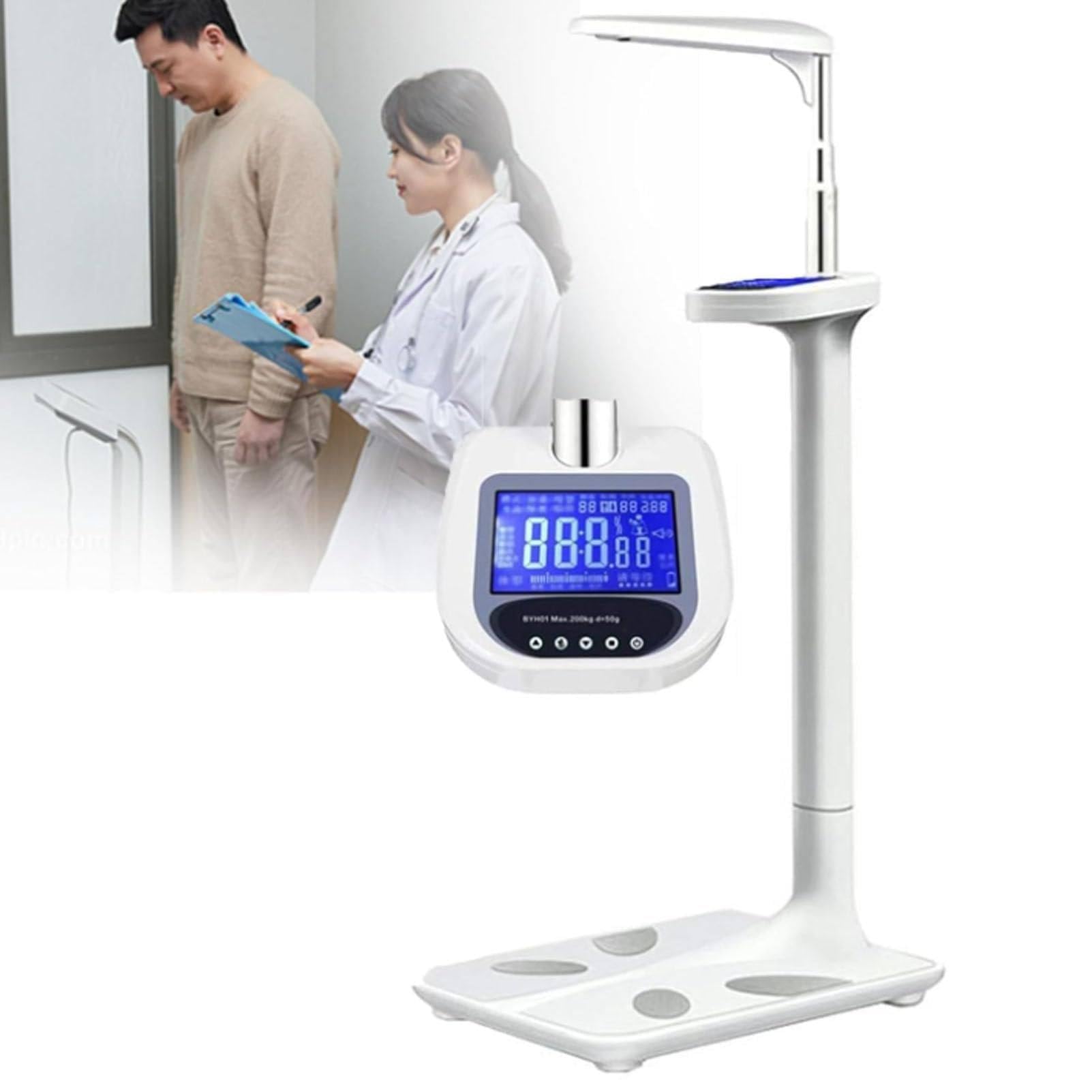 Bilancia pesapersone Digitale per Medici, Bilancia pesapersone Digitale per Medici, analizzatore di Grasso con capacità di 440 libbre
