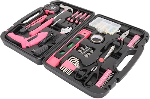 Miniatura 8 de Juego de herramientas para el hogar de 149 piezas, kit de herramientas de viaje y reparación del hogar, juego de herramientas manuales para el hogar