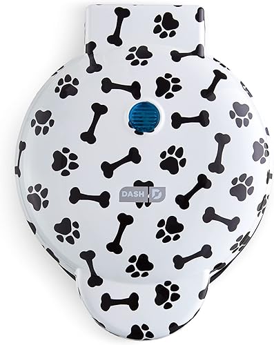 DASH Máquina de golosinas para perros, 8 huesos, antiadherente, bocadillos caseros para perros con recetas aprobadas por mascotas, color blanco