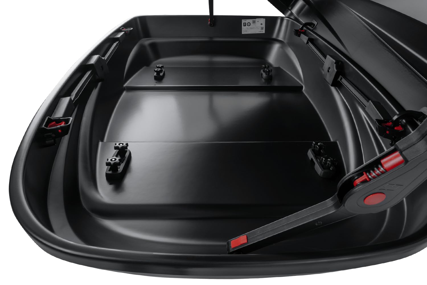 Stella 440 Dachbox 360L mattschwarz, 75 kg Tragkraft beidseitig öffnend, kompakter Dachträger 146 cm für Ski und Gepäck mit Zentralverriegelung