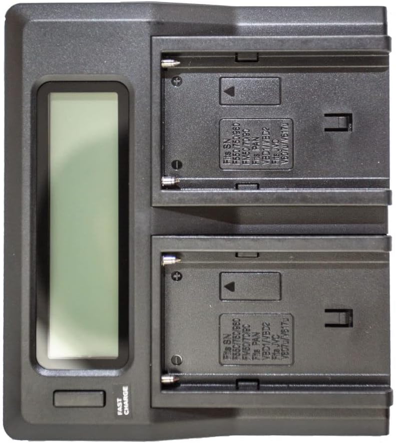Dracast 2X NP-F 6600mAh Batteries and 1 Dual Mount Digital Charger Kit