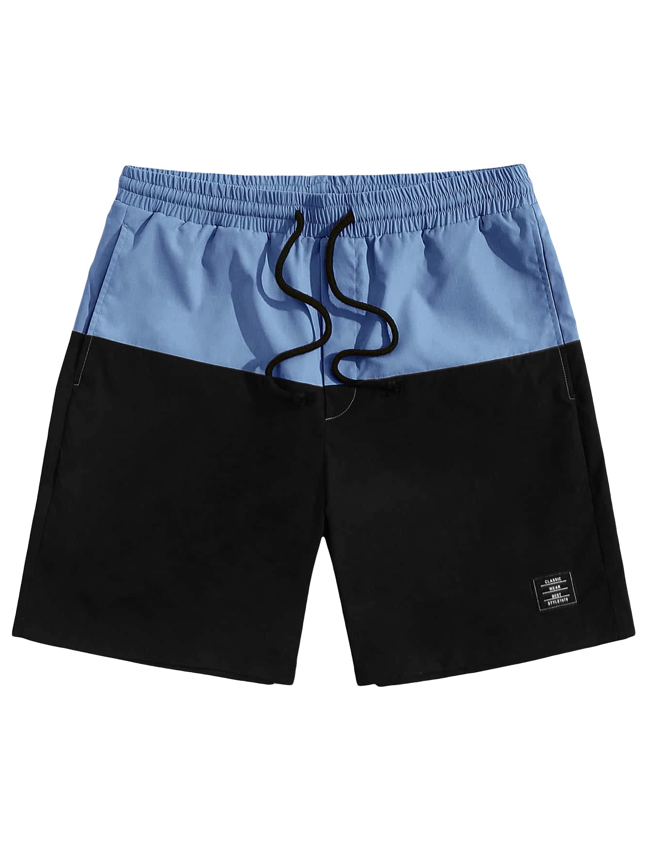 Photo 1 of SOLY HUX Men's Quick Dry Swim Trunks Board Shorts Bathing Suits Swimsuit Beach Shorts with Pockets Blue and Black Medium
