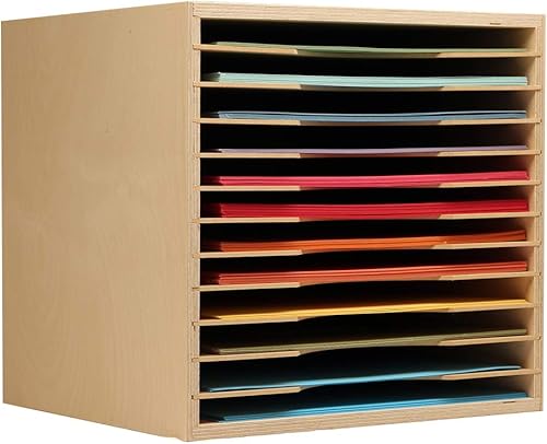 Stamp-n-Storage Soporte de papel para papel de 12"x12" - 12 ranuras (estándar - no es compatible con IKEA Kallax)