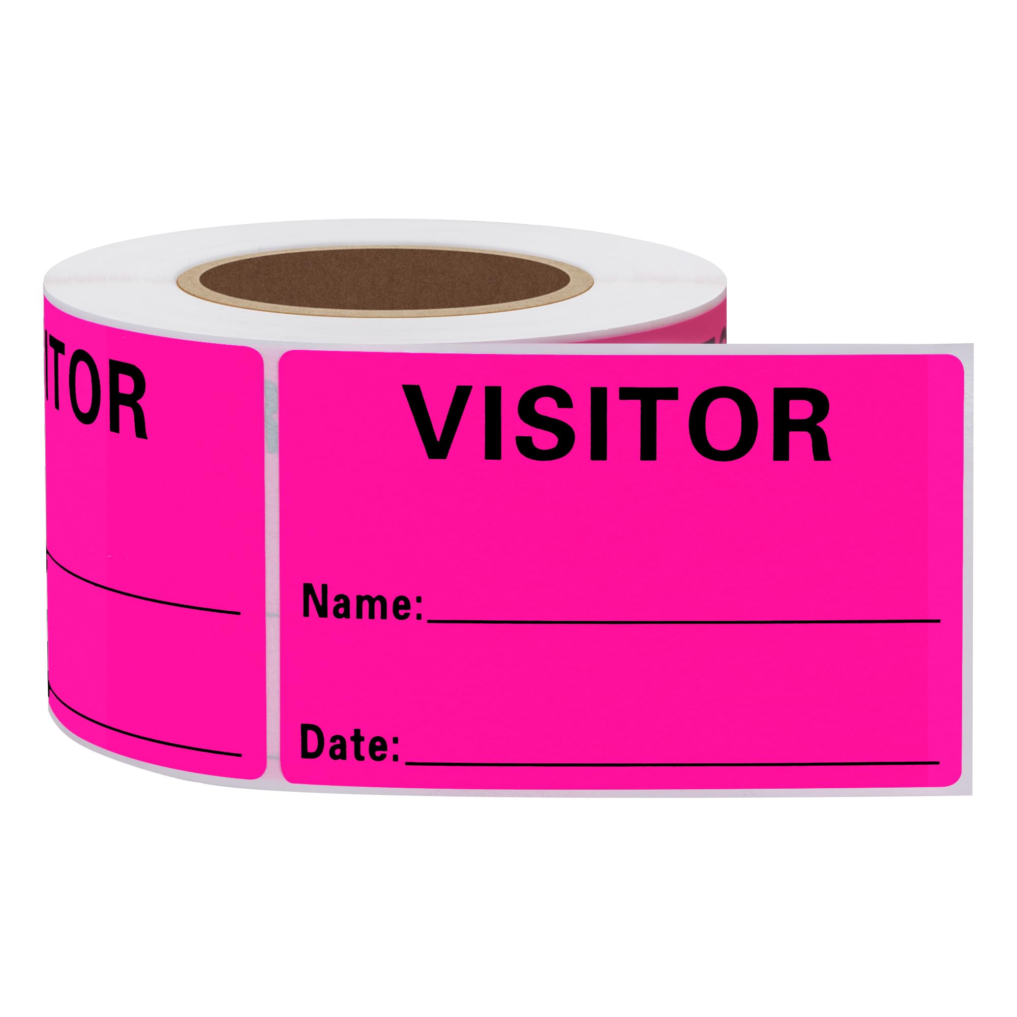 Hycodest 2x3 inch Visitor Pass Name Stickers Labels Visitor Identification Labels Stickers 300 pcs (Pink)