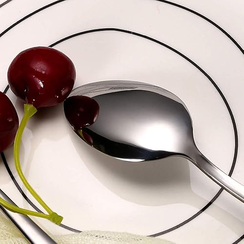 Miniatura 3 de Juego de cubiertos personalizados, juego de cubiertos, incluye 4 cuchillos, 4 tenedores, 4 cucharas, pulido con espejo, los nombres personalizados