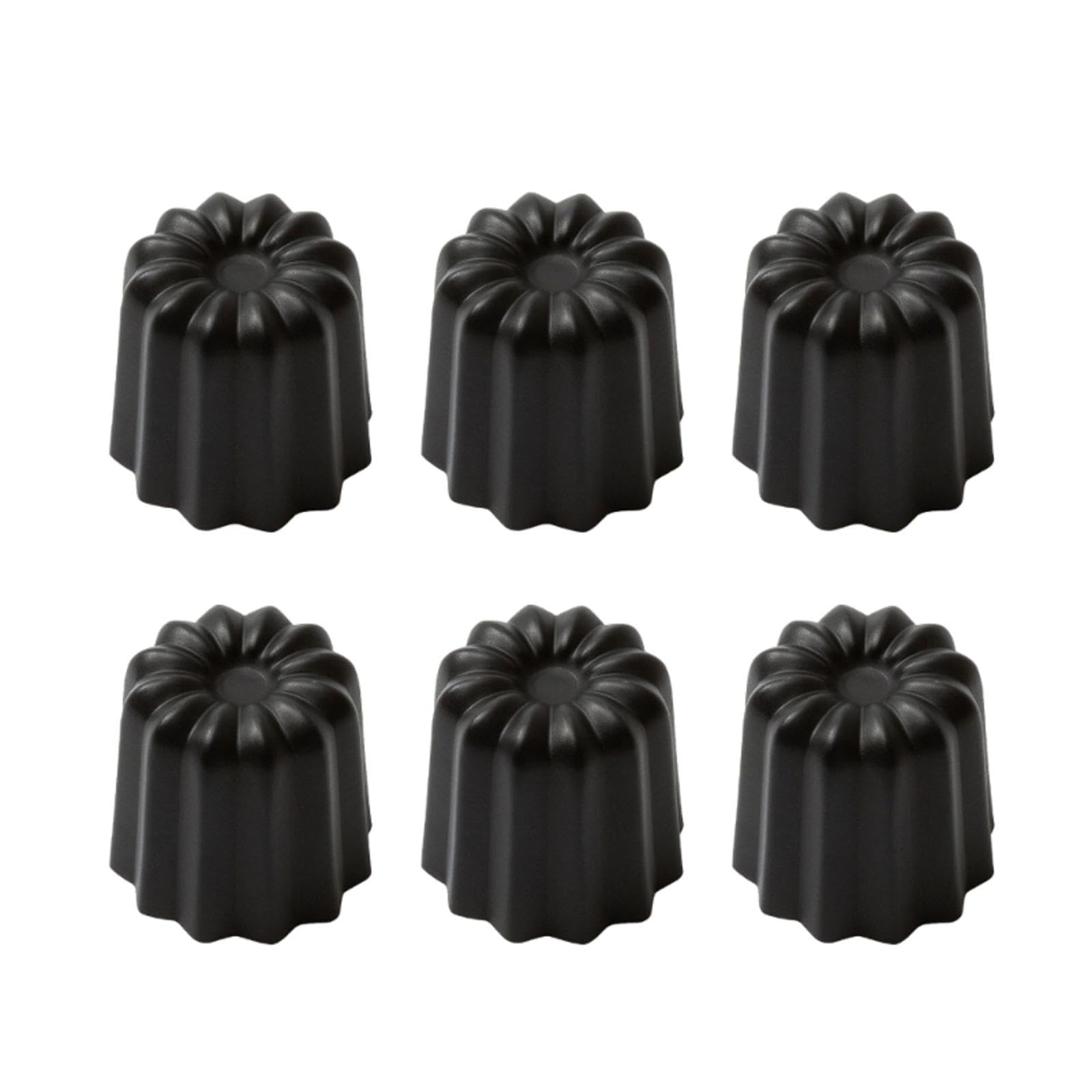 6 Stück Kanelen-Kuchenformen, antihaftbeschichtet, Muffinform, Aluminiumlegierung, Backformen für Pudding und Mousses, Küchenzubehör, Familienpartyzubehör