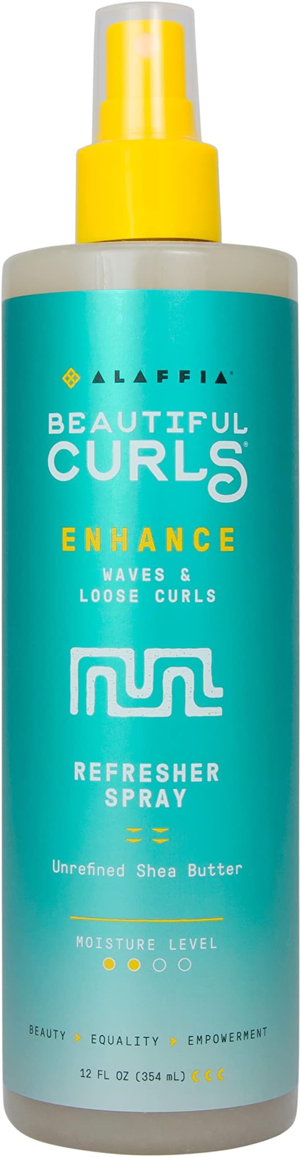 Alaffia Beautiful Curls Curl Enhance Refresher Spray, Wavy to Curly Hair Products, No Sulfates with Shea Butter & Essential Oils, Calendula and Aloe, 12 Fl Oz