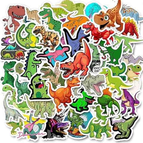 50Pcs Cute Dinosaur Stickers for Kids Cover