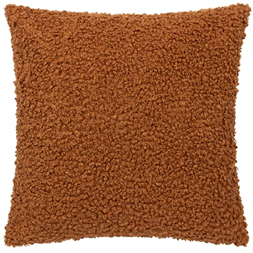 Yard Cabu Cushion Cover – Scandi Minimalist Chunky Boucle Textured Decorative Case (Ginger - 45x45cm)