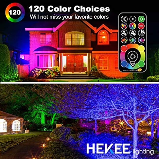 LED Flood Light 50W RGB Color Changing FloodLight RGBW 2700K Warm White
