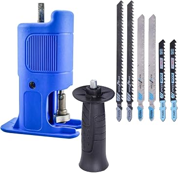 Reciprocating Saw Adapter,Reciprocating Saw Adapter Electric Drill Modified Saw Attachment Electric Drill to Reciprocating Saw Converter with Saw Blade Replacement Cutting Tool for Wood/PVC /