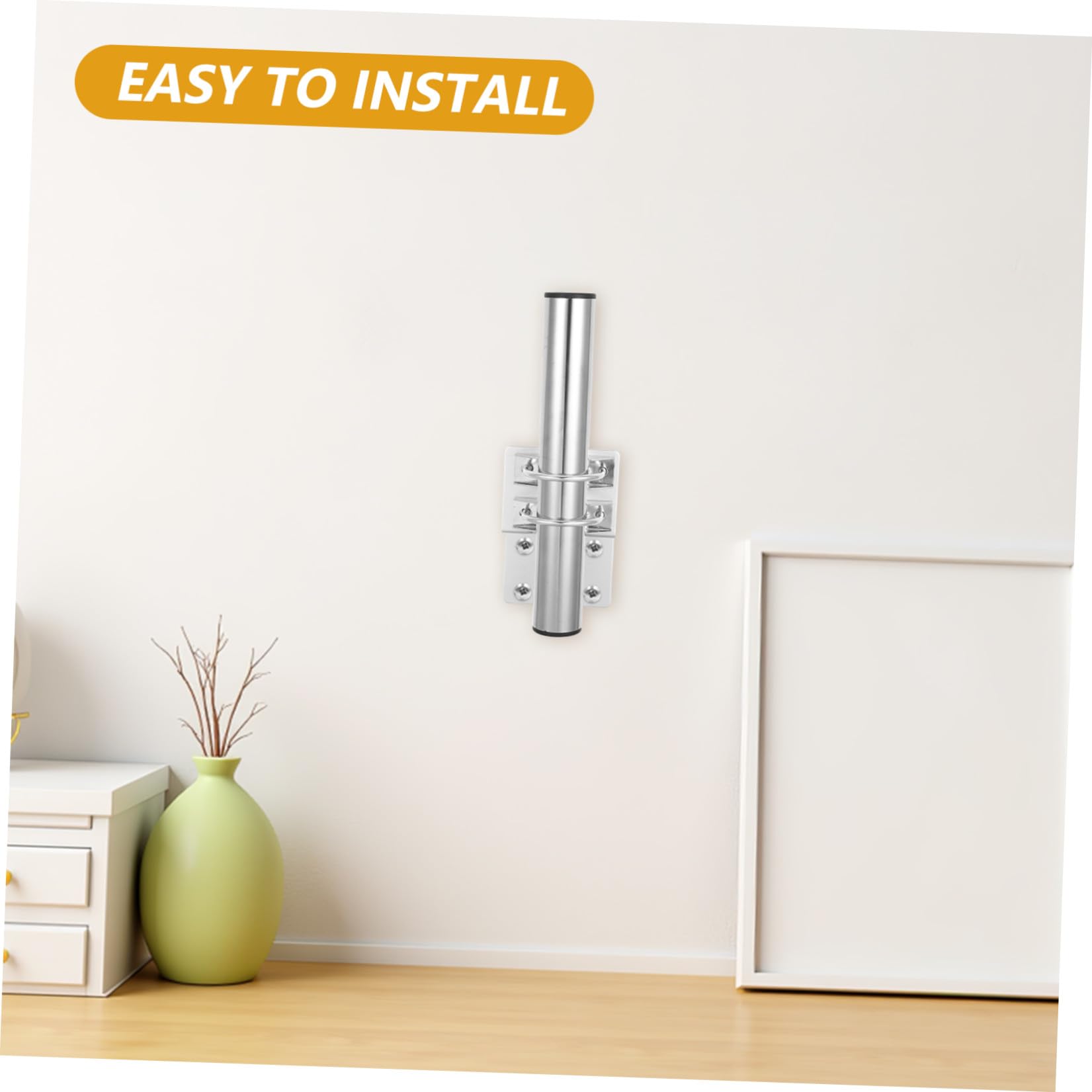 Soporte de Antena Exterior de Hierro Resistente Abrazadera Ajustable para Mástil de Poste 25 Mm, Kit de Montaje en U para Pared o Techo, Uso en Estaciones Meteorológicas y TV