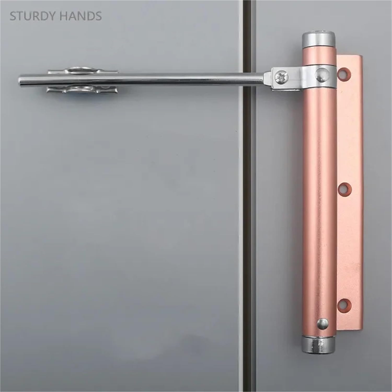 Home Invisible Door Hinge Automatic Closing Return Device Bedroom Door Spring Buffer Hinge Door Closers Indoor Hardware Supplies 1Pcs(B3)