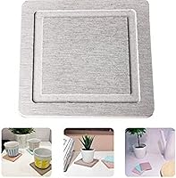Vista 8 de Paquete de 2 posavasos de diatomita, posavasos de absorción rápida de agua, soporte para vasos de diatomeas autosecado, bandeja para plantas Rosa