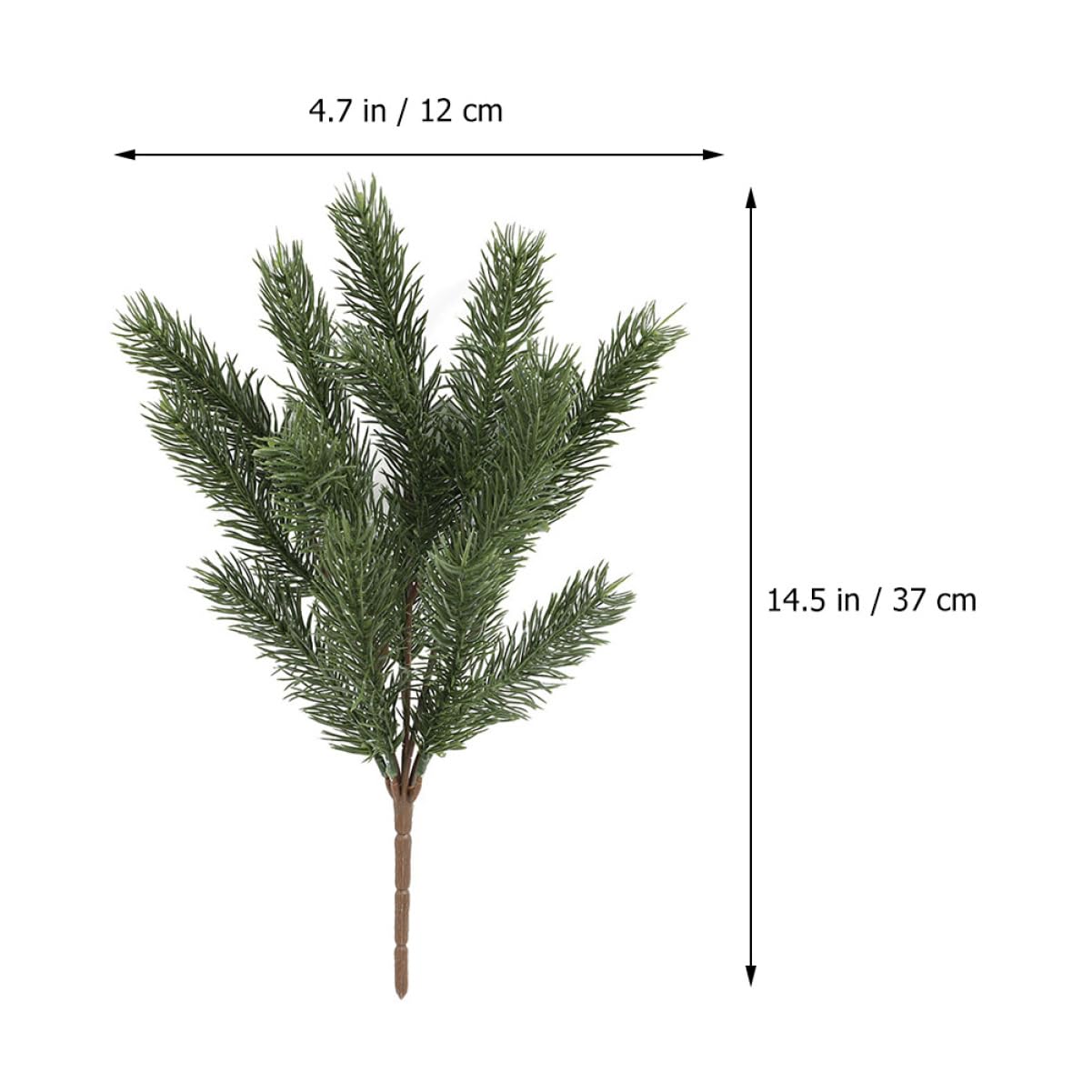 PRETYZOOM 2 Sätze Künstliche Tannennadeln Grün Künstliche Hängepflanzen Weihnachtstannenzweige Weihnachtsbaum Girlande Kiefernblätter Verzierung Künstliche Tannenzweige Pu Green 3 Stück * 2