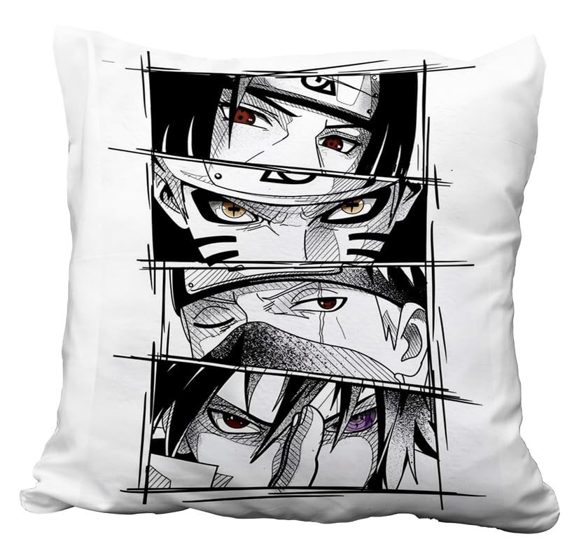 Printwala Exclusive Itachi 12X12 Pillow – Vibrant Anime Design for Home Décor