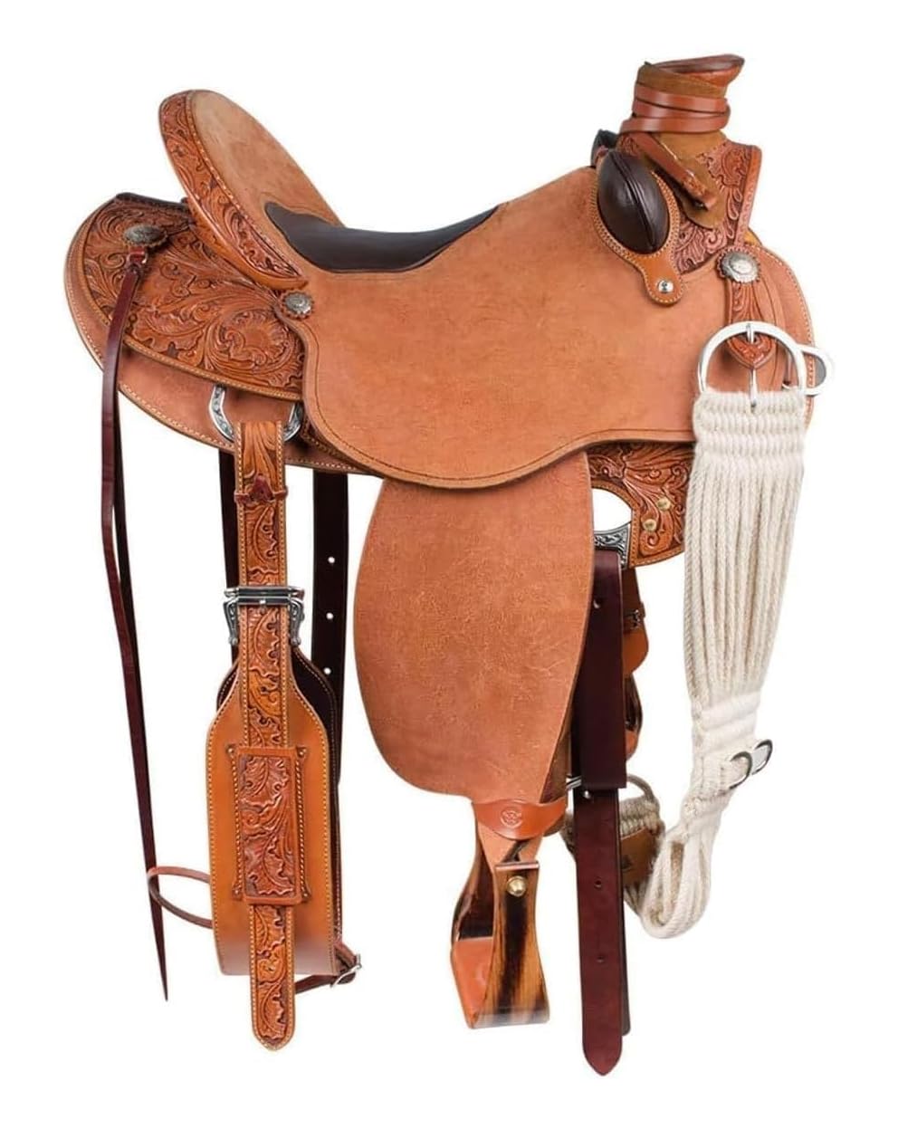 Wade Tree A Fork Premium Western Leather Roping Ranch Work Horse Saddle Rozmiar 35 cm 38 cm 40 cm 43 cm 45 cm Siedzenie