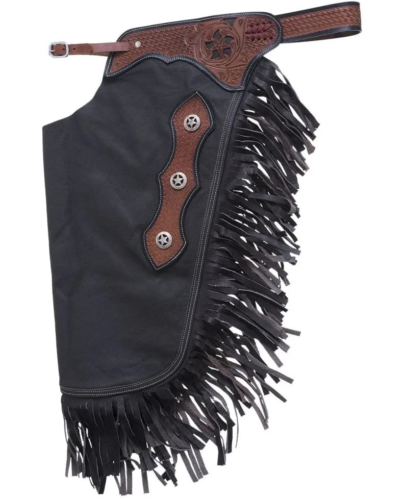 Chinks pelle western carré lavorato uomo donna bambino ST-021