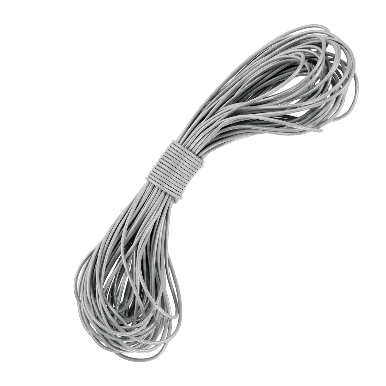 Cordón redondo de cuero de 2 mm para reparar bolsos y crear manualidades