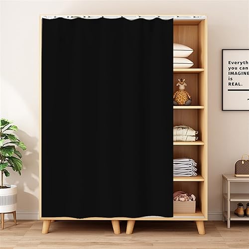 SK Studio Cortinas de gabinete para estantes, cortina de privacidad para armario, a prueba de polvo, para almacenamiento de cocina, sin