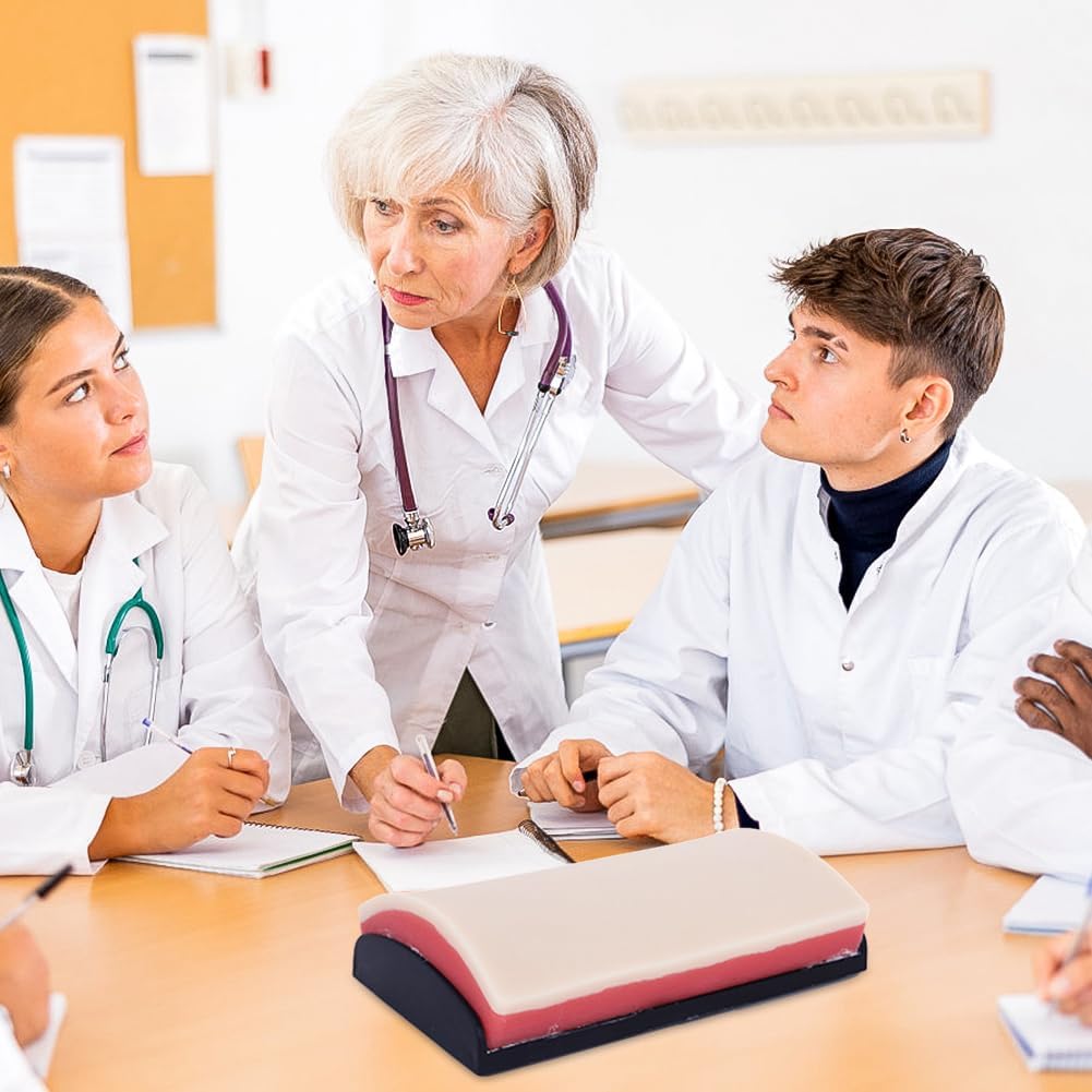 ikasus Suture Practice Pad Realistic Silicone Skin Kit, Medical Suture Practice Pad for Medical Students Training, Multi-Layer Skin Model Skin Texture for Professional Medical Training and Education