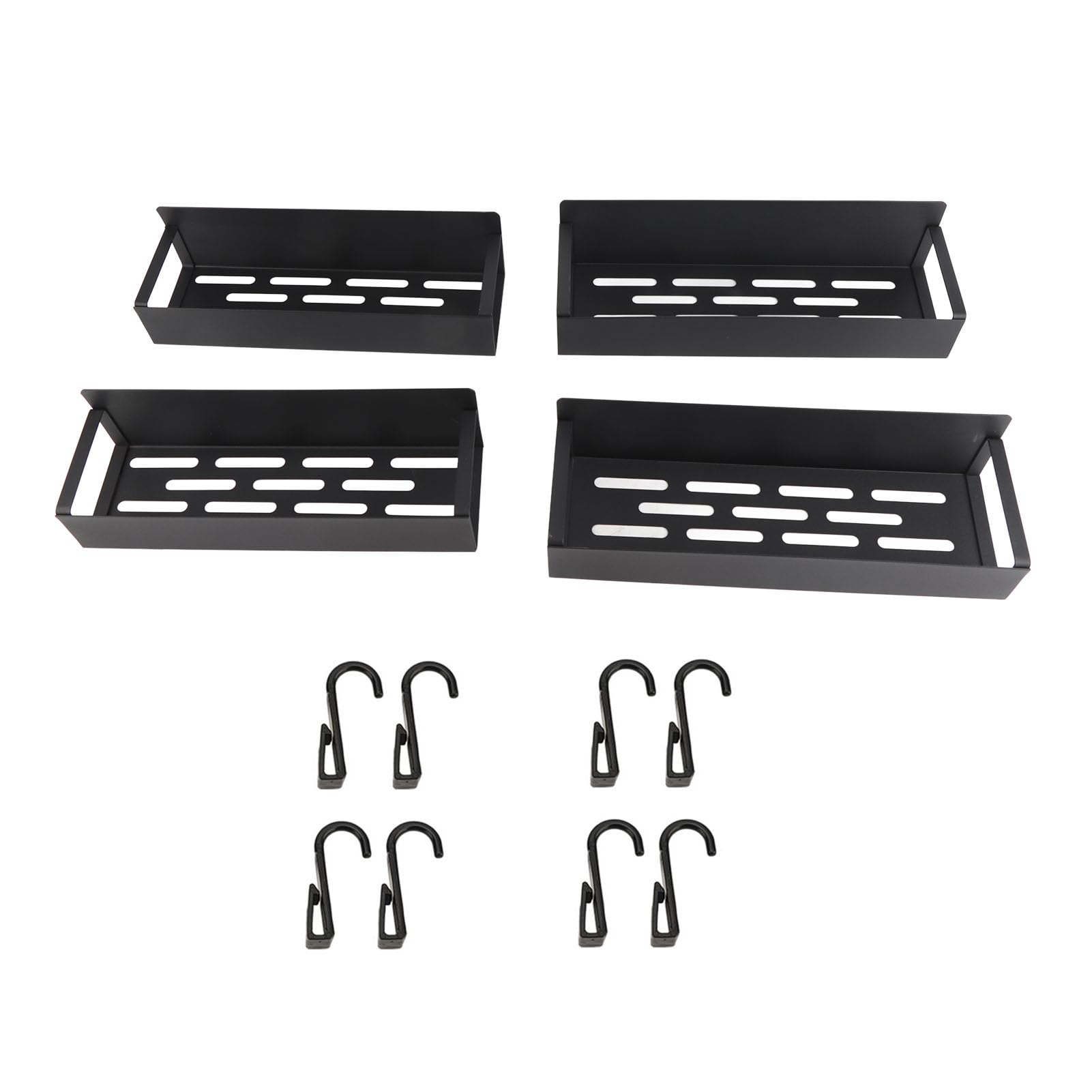 Gonetre Estante de Almacenamiento Lateral para Frigorífico, Estante de Especias de Hierro Magnético para Refrigerador de Cocina, con Fuerte Adsorción, No Necesita Taladro (Juego de 4 piezas.)