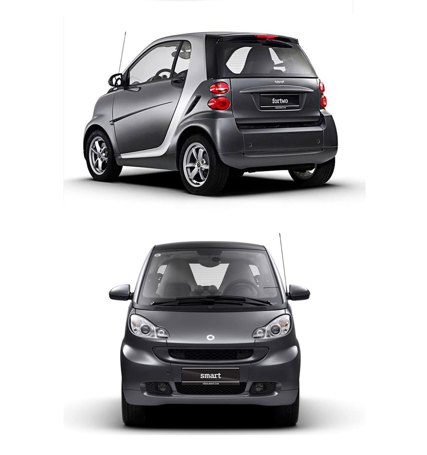 Emblema Cromato Adesivo 3D Per Smart Fortwo E Forfour 450/451/453 – Badge In Metallo Con Finitura Silver, Facile Da Applicare E Resistente Agli Agenti Atmosferici
