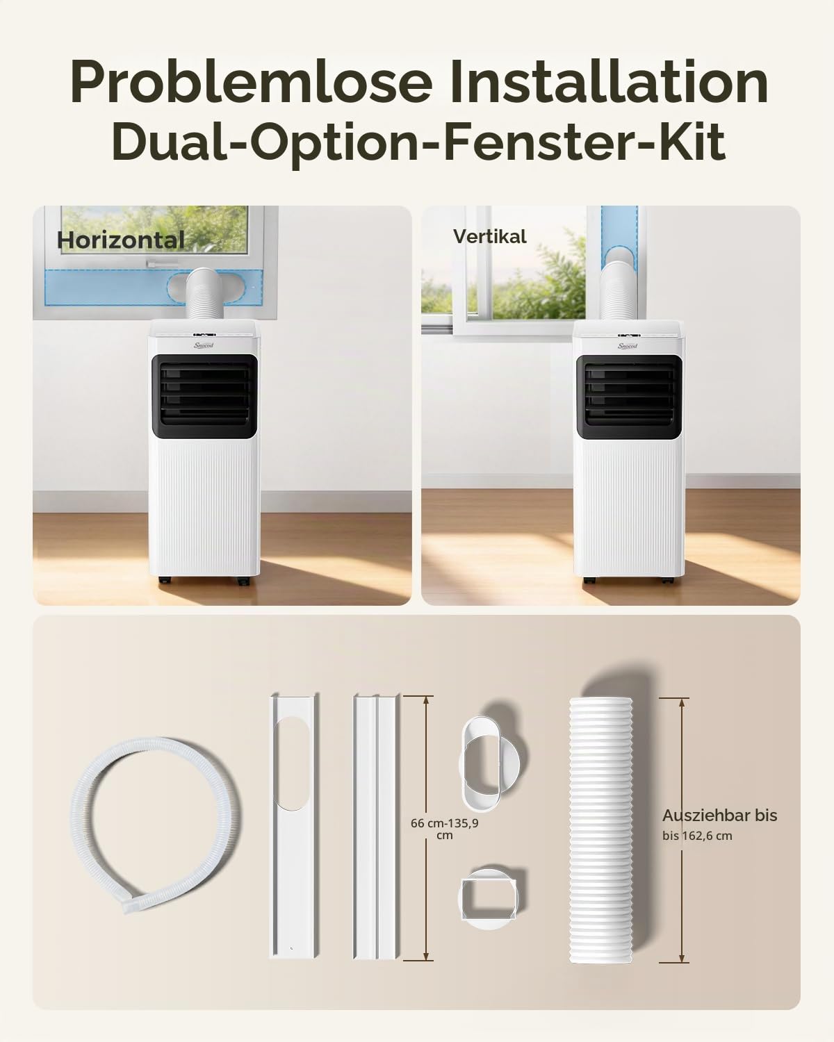 Tragbare Klimaanlage 16000 BTU für große Räume bis zu 750 Quadratmeter Ft., 5-in-1 Smart AC mit WLAN-App, Fernbedienung, schnelle Kühlung, Luftentfeuchter