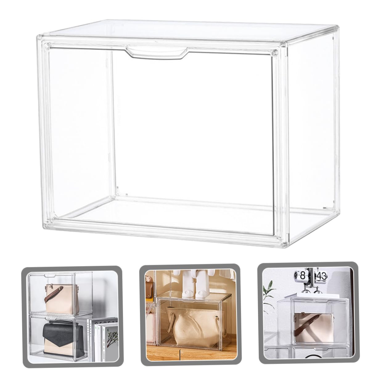 ORFOFE Caja De Almacenamiento De De Muñecas Vitrina para Zapatos Cajas para Muñecas Prueba De Polvo Organizador De Almacenamiento Exhibidora De Figuras