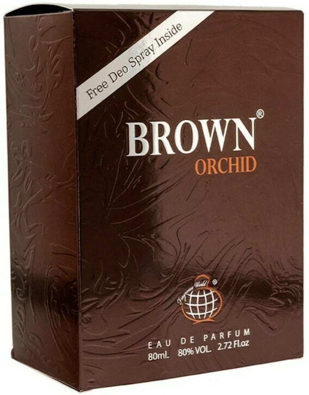 Brown Orchid Free Deo Spray Inside by Fragrance World Perfumes