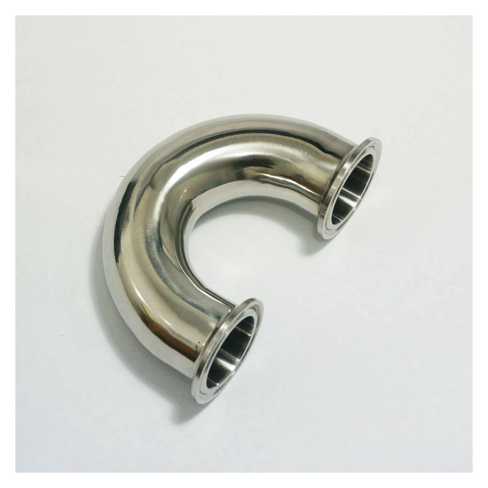 Fit Tube O.D 38mm Ferrule OD 50.5mm 304 Stainless Steel Ferrule 180 Degree Elbow Pipe Fitting Tri Clamp