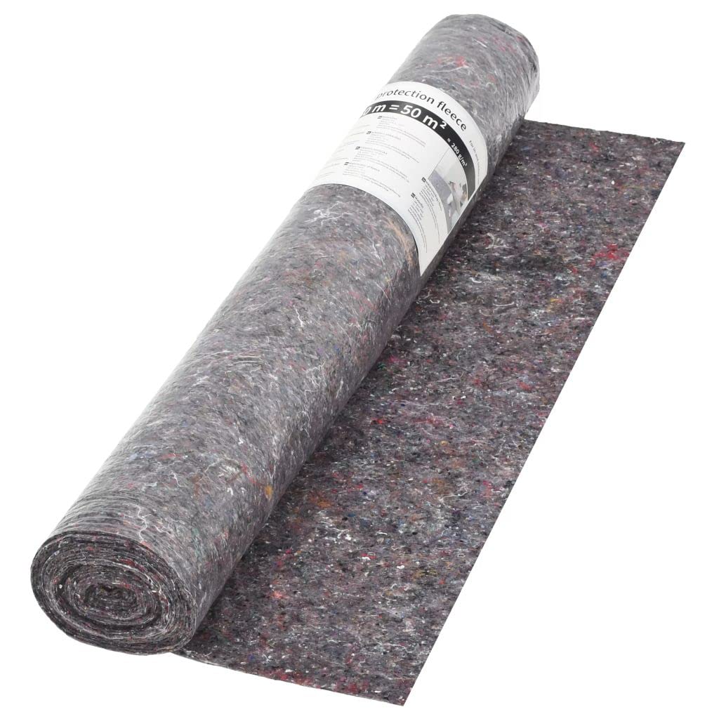 Homgoday Telo Protettivo per Pittori Antiscivolo 50 m 180 g/m² Grigio, Mobili da Interni per Soggiorno Ufficio Camera da Letto