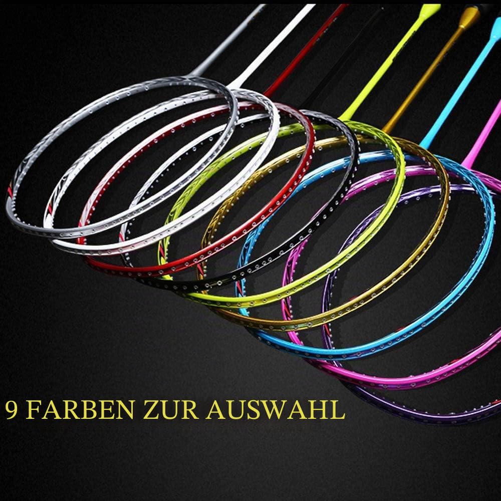 Senston N80 Ultraleicht Graphit Badmintonschläger Carbon-Fiber Badminton schläger mit Schlägertasche